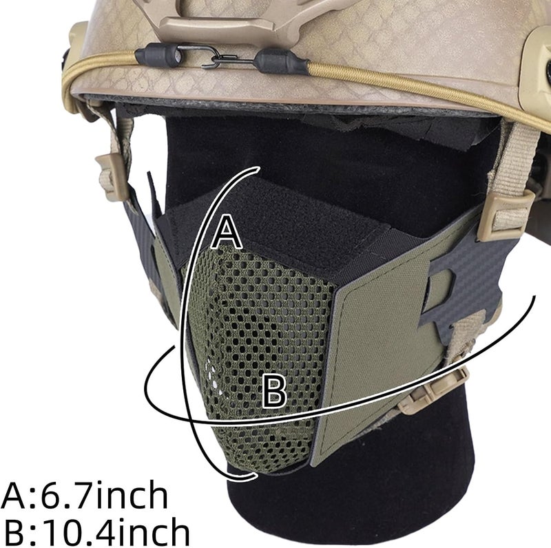 D.M.GEAR Airsoft Mesh Mask,Half Face Mask,Comfortable Adjustable Breathable,Tactical Lower Face Protective Mask for Outdoor - Image 5